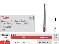 TC280.314.009 Curettage 8 blade tungsten carbide finisher