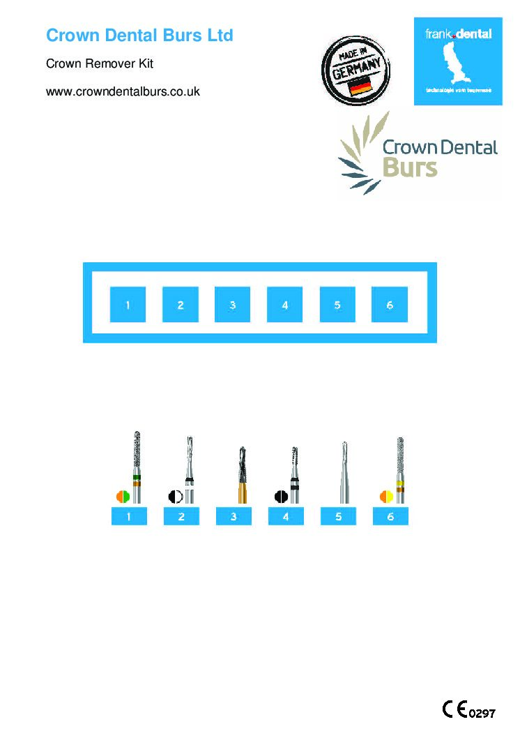 Crown Cutting Kit - A complete kit for removing all dental crowns