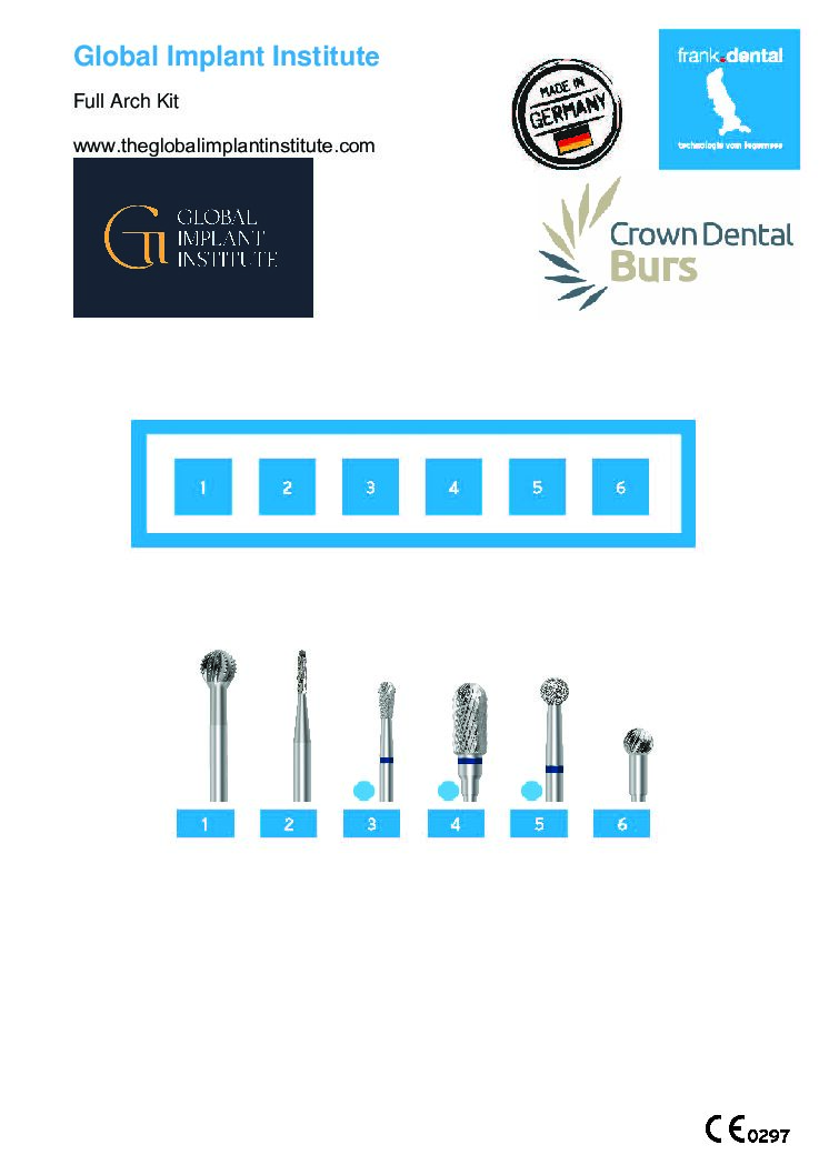 Global-FA Global Implant Institute Full Arch Bur kit