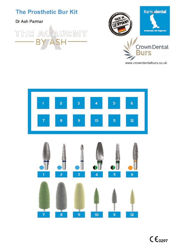 ASH-PROS Prosthetic Bur Kit by Dr Ash Parmar
